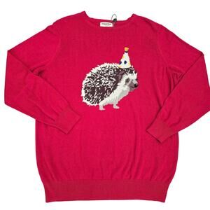 NWT Sugarhill Brighton Hedgehog Party Sweater Women’s XXL Pink Novelty Knit